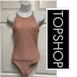 Topshop Blush Cut Out Bodysuit